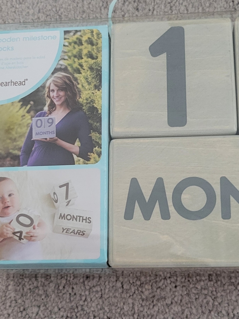 Wooden Milestone Photo Blocks -New In Package